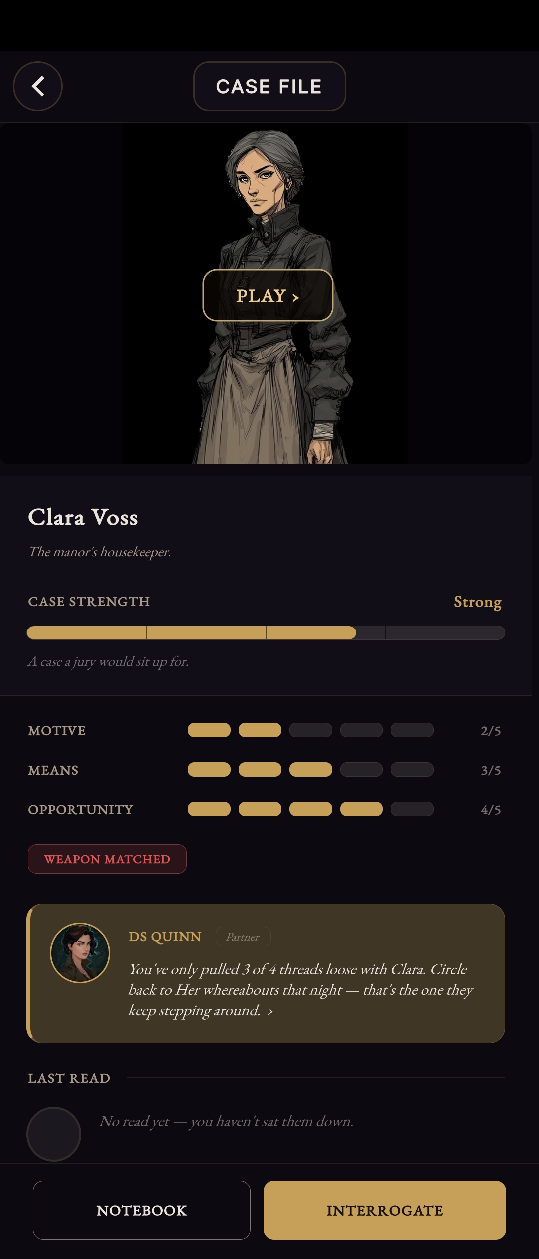 AlibA.I. — a suspect’s case file: motive, means, opportunity